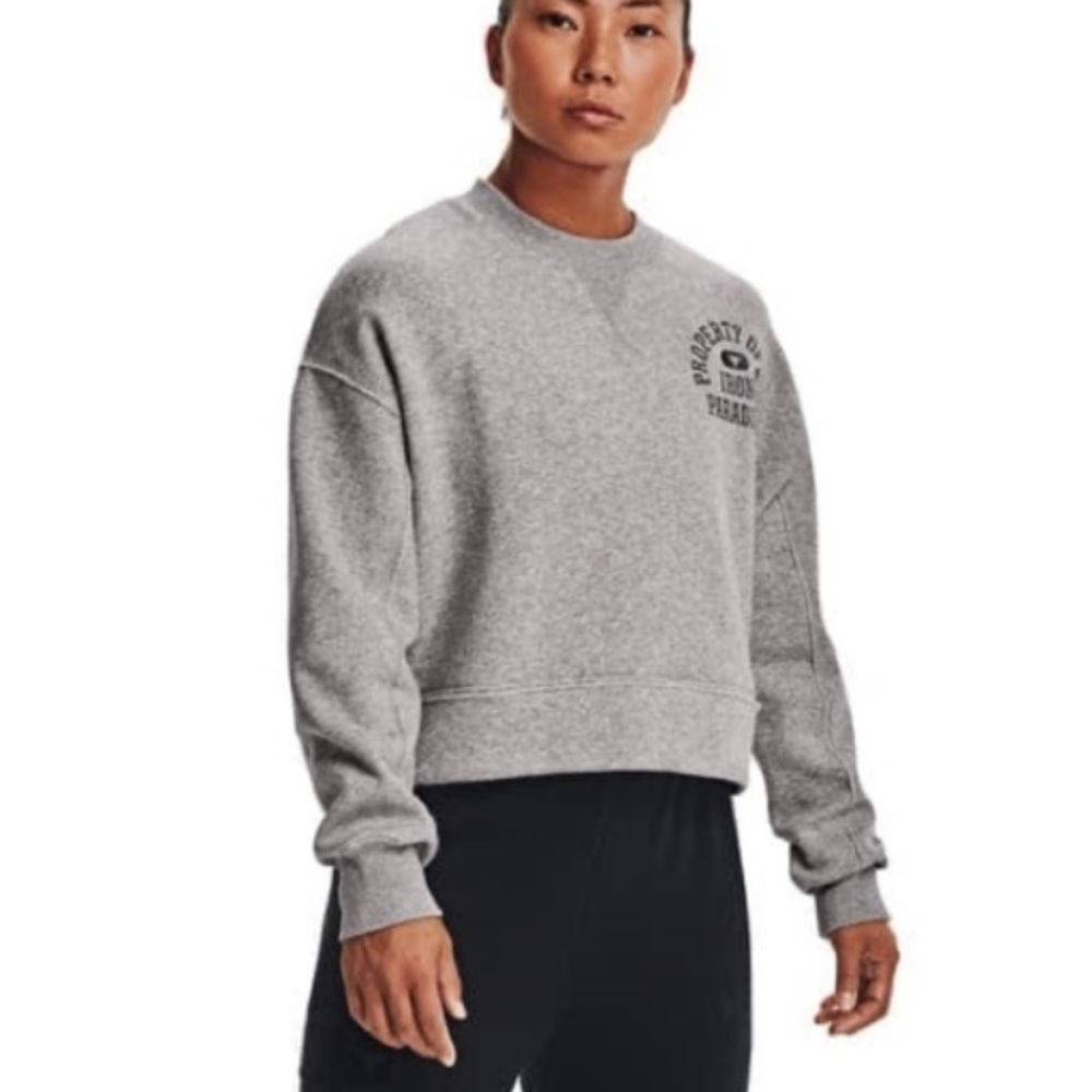 Under Armour Iron Paradise Loose Fit Cropped Oversized Sweatshirt Medium